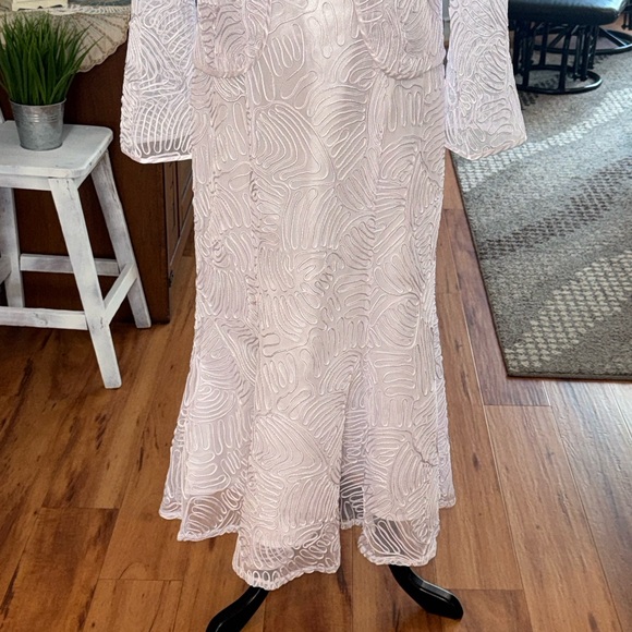 Giovanna White Lace Cut Out 2 piece Applique midi Dress/jacket NEW Suit sz 10 - Picture 5 of 12